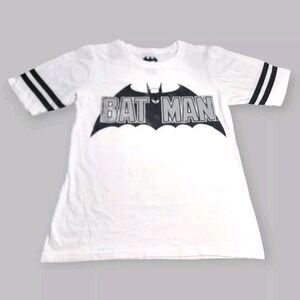 Batman Junior's Retro Graphic T-shirt White Gray & Black L‎ 11/13